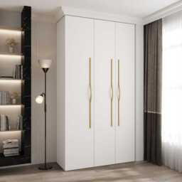 Como II Hinged Door Wardrobe 130cm - Cashmere 130cm - thumbnail 2