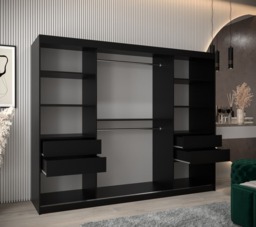 Tokyo II Sliding Door Wardrobe 250cm - White 250cm - thumbnail 5