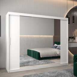 Tokyo II Sliding Door Wardrobe 250cm - White 250cm