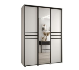 Cannes XI Sliding Door Wardrobe 180cm - Black 180cm - thumbnail 3