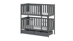 Wooden Bunk Bed David with Storage - White Matt Without Mattresses - thumbnail 8