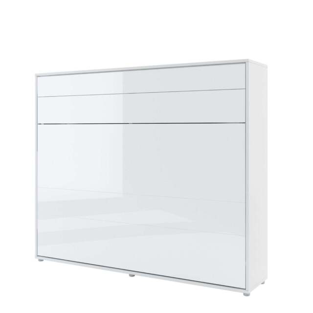 BC-14 Horizontal Wall Bed Concept 160cm - White Gloss 160 x 200cm - image 1