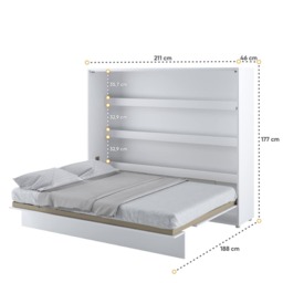BC-14 Horizontal Wall Bed Concept 160cm - White Gloss 160 x 200cm - thumbnail 6
