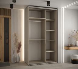 Dakota IX Sliding Door Wardrobe 140cm - Cashmere 140cm - thumbnail 4