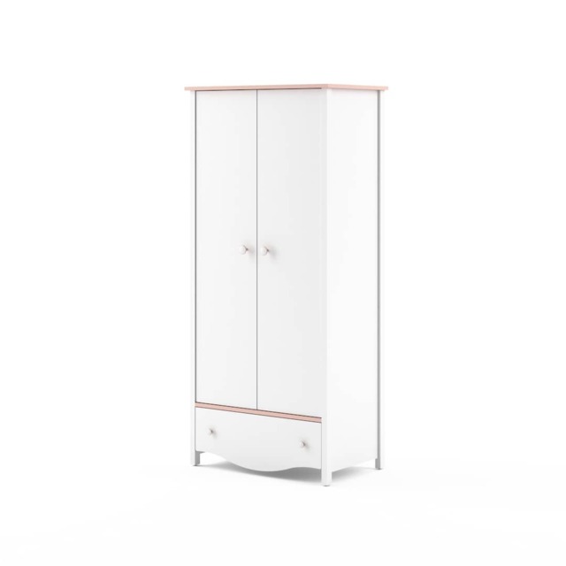 Mia MI-12 Hinged Wardrobe 85cm - White Matt 85cm - image 1