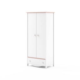 Mia MI-12 Hinged Wardrobe 85cm - White Matt 85cm - thumbnail 1