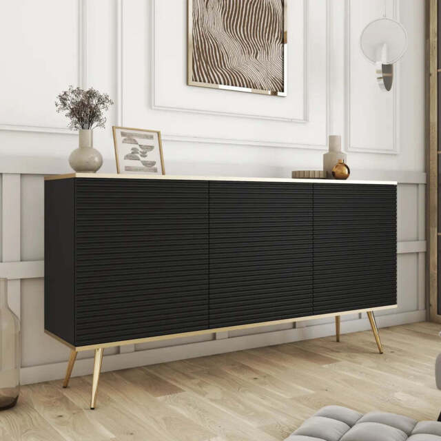Moro Sideboard Cabinet 160cm - Black 160cm - image 1