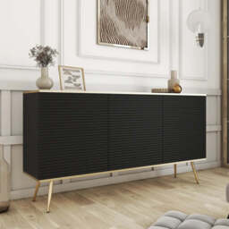 Moro Sideboard Cabinet 160cm - Black 160cm - thumbnail 1