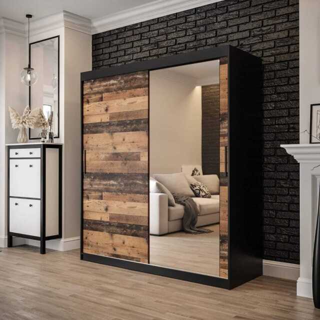 Tilburg II Sliding Door Wardrobe 180cm - Dark Oak 180cm - image 1