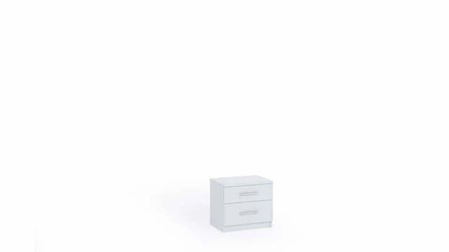 Bono Bedside Table 50cm - White Matt 50cm - image 1