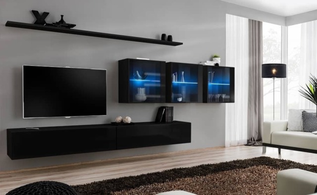 "Switch XVII Entertainment Unit For TVs Up To 49"" - Black 330cm Black" - image 1