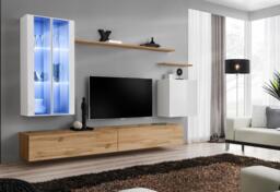 "Switch XII Entertainment Unit For TVs Up To 58"" - Oak Wotan 330cm White" - thumbnail 1