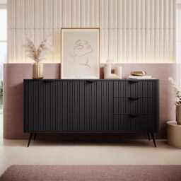 Lante Sideboard Cabinet 163cm - Black 163cm - thumbnail 1