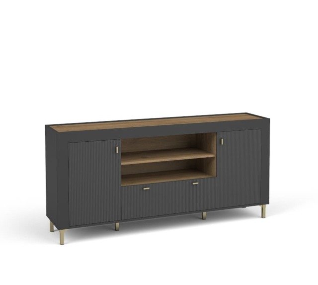 Mossa 07 Sideboard Cabinet 177cm - Black 177cm - image 1