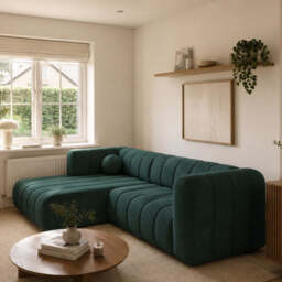 Corner Sofa Bed Fumo - Light Beige 264cm Right - thumbnail 6
