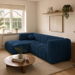 Corner Sofa Bed Fumo - Light Beige 264cm Right - thumbnail 8