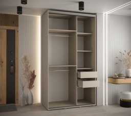 Dakota VII Sliding Door Wardrobe 140cm - Cashmere 140cm - thumbnail 6