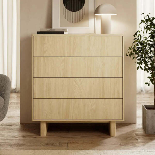 Nabu Chest Of Drawers 94cm - Oiled Oak 94cm - image 1