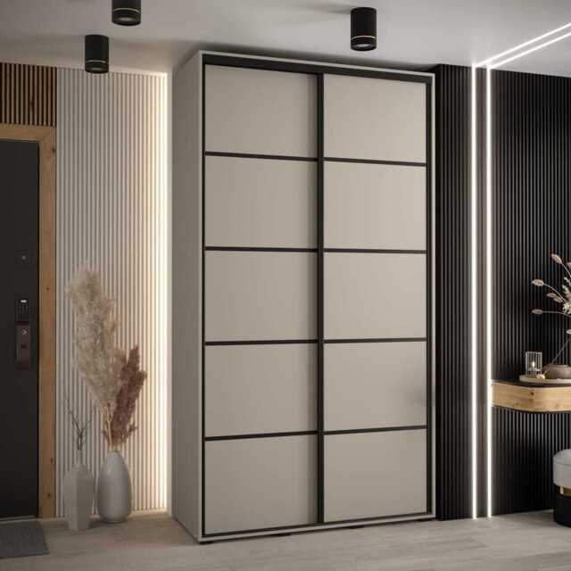 Dakota IV Sliding Door Wardrobe 140cm - Cashmere 140cm - image 1