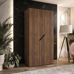 Blomvik I Hinged Door Wardrobe 100cm - Oak Walnut 100cm