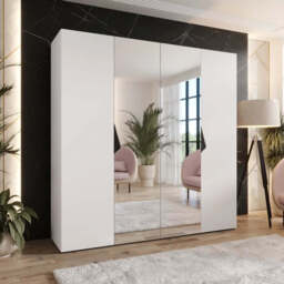 Sandi II Hinged Door Wardrobe 200cm - Black 200cm - thumbnail 2
