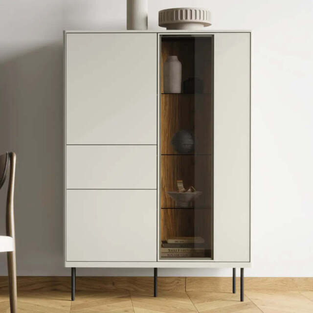 Epiro EP-02 Display Cabinet 99cm - Cashmere 99cm - image 1