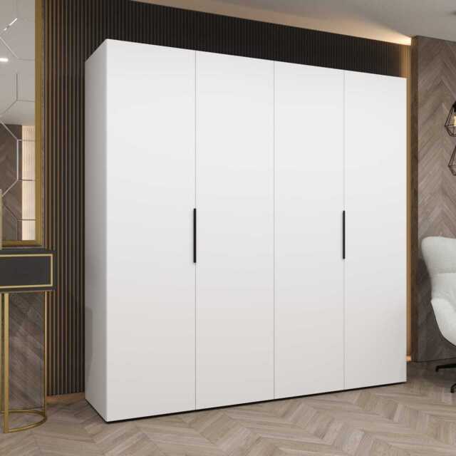 Marbella I Hinged Door Wardrobe 200cm - White 200cm - image 1