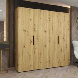 Marbella I Hinged Door Wardrobe 200cm - White 200cm - thumbnail 8