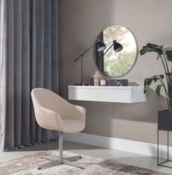 Navene Round Mirror 70cm - White 70cm - thumbnail 2