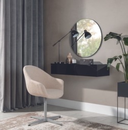 Navene Round Mirror 70cm - White 70cm - thumbnail 4