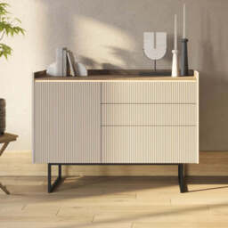 Lago LG-02 Sideboard Cabinet 118cm - Beige 118cm