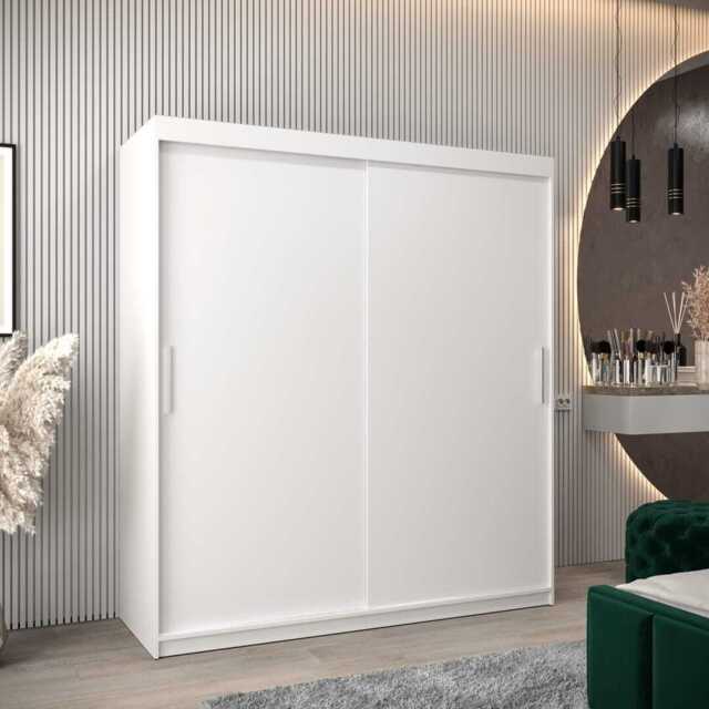 Tokyo Sliding Door Wardrobe 180cm - White 180cm - image 1