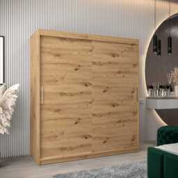 Tokyo Sliding Door Wardrobe 180cm - White 180cm - thumbnail 5