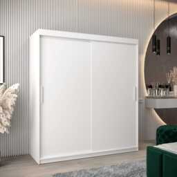 Tokyo Sliding Door Wardrobe 180cm - White 180cm