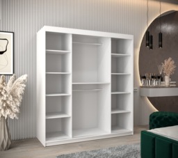Tokyo Sliding Door Wardrobe 180cm - White 180cm - thumbnail 3