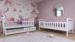 Wooden Bunk Bed Olivia With Trundle - White Without Mattresses - thumbnail 4