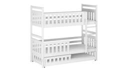 Wooden Bunk Bed Olivia With Trundle - White Without Mattresses - thumbnail 5