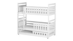 Wooden Bunk Bed Olivia With Trundle - White Without Mattresses - thumbnail 6