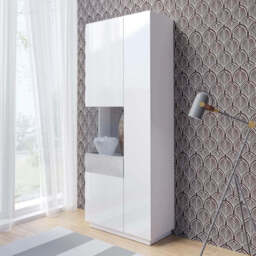 Silke 12 Tall Display Cabinet 80cm - Matera / Wotan Oak 80cm - thumbnail 6