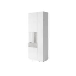 Silke 12 Tall Display Cabinet 80cm - Matera / Wotan Oak 80cm - thumbnail 7