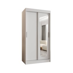 Moka Sliding Door Wardrobe 100cm - Black 100cm - thumbnail 3
