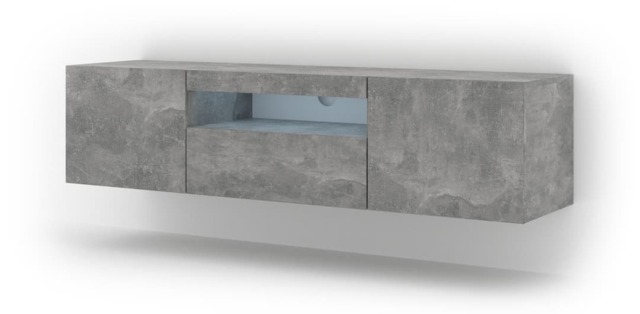 Aura TV Cabinet 150cm - Concrete Grey 150cm - image 1