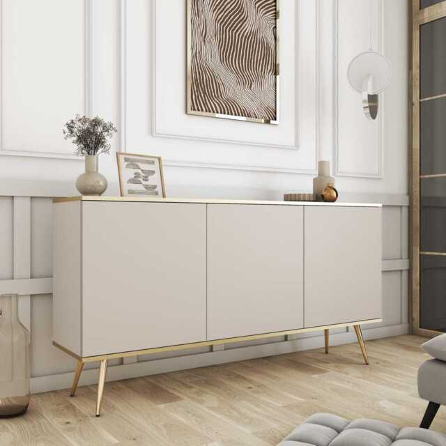 Oro Sideboard Cabinet 160cm - Beige 160cm - image 1