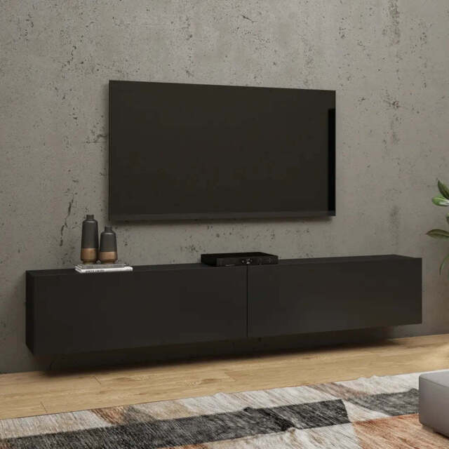 Ava 40 TV Cabinet 180cm - Black Matt 180cm - image 1