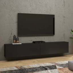 Ava 40 TV Cabinet 180cm - Black Matt 180cm - thumbnail 1