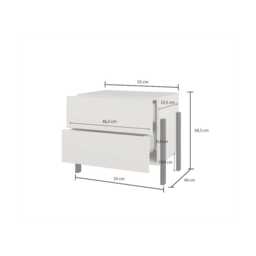 Yukon Bedside Table 55cm - Cashmere 55cm - thumbnail 4