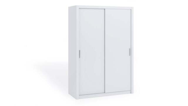 Bono Sliding Door Wardrobe 150cm - White Matt 150cm - image 1