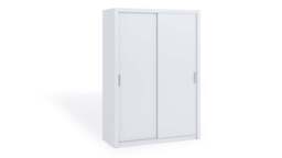 Bono Sliding Door Wardrobe 150cm - White Matt 150cm - thumbnail 1