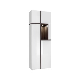 Cross Tall Display Cabinet 70cm - Oak Hickory 195cm - thumbnail 4