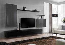 "Switch II Entertainment Unit For TVs Up To 70"" - Oak Wotan 270cm Graphite" - thumbnail 7